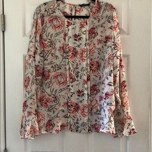 Banana Republic Floral Bell-Sleeved Blouse